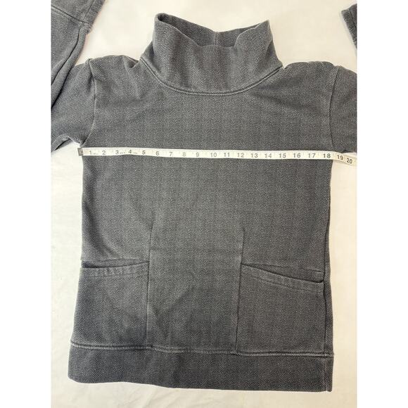 Columbia Lodge Funnel Pullover Sweatshirt Gray Black Ski Snow Herringbone Small - Picture 6 of 8